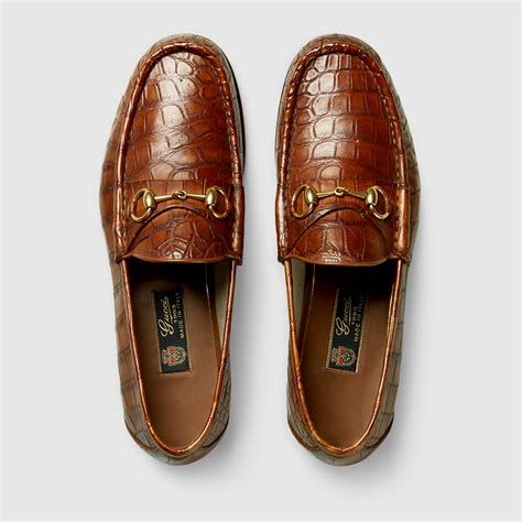 gucci 1953 crocodile loafers|gucci 1953 horsebit loafer brown.